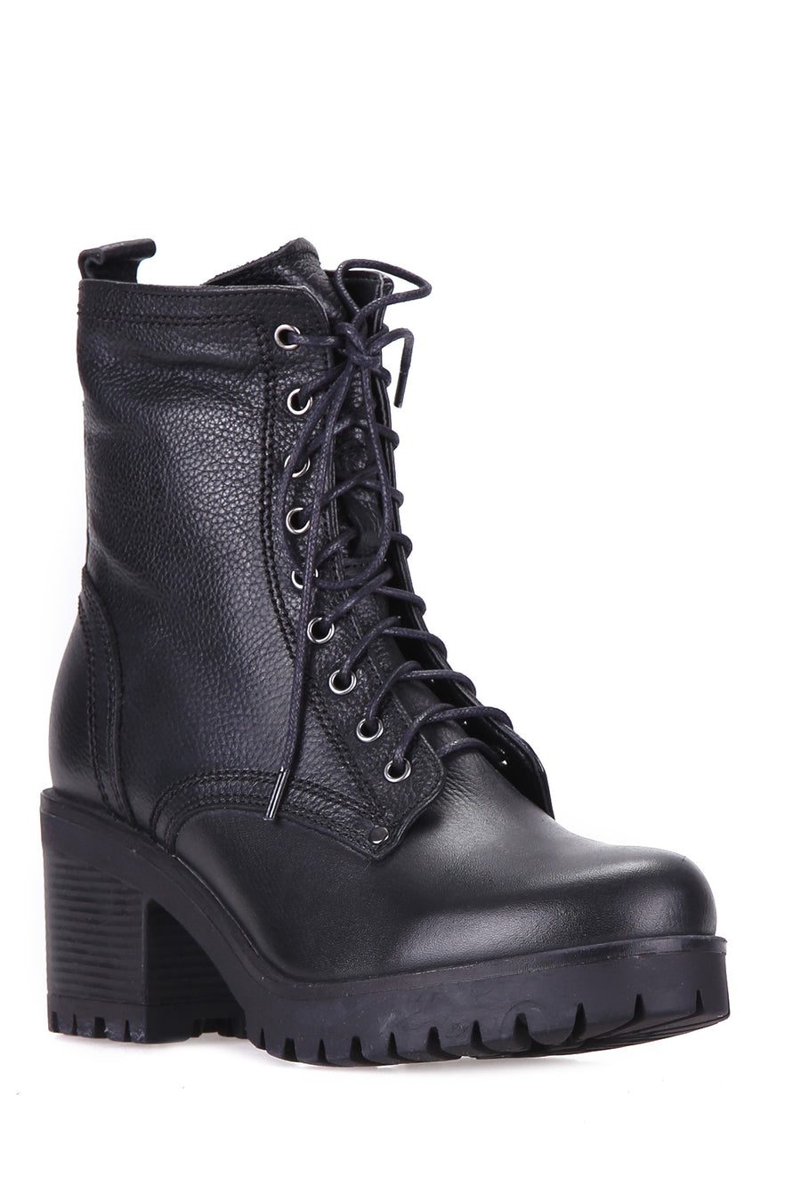 High Heeled Women's Leather Boots