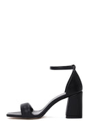 Women's Black Ankle Strap Heeled Sandals | Derimod