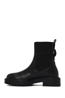 Woman Black Leather Chelsea Boots | Derimod