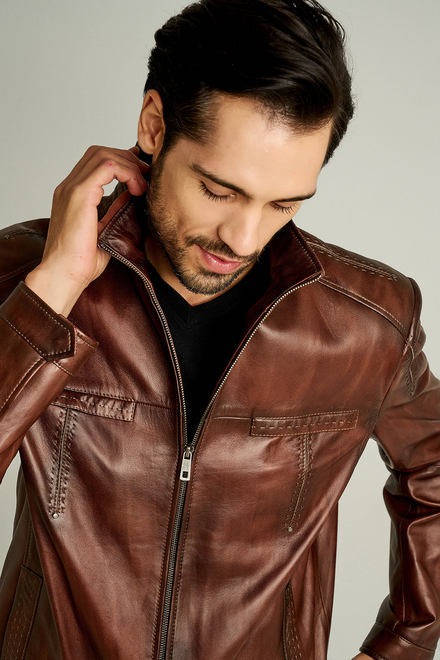 Elton Men's Leather Jacket