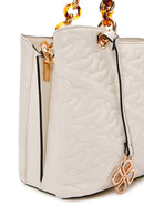 Women's Cream Long Strap Quilted Handbag | Derimod