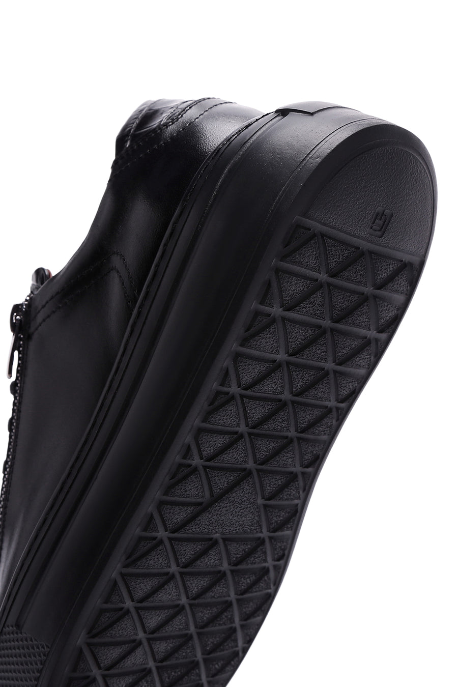 Men's Black Leather Sneaker