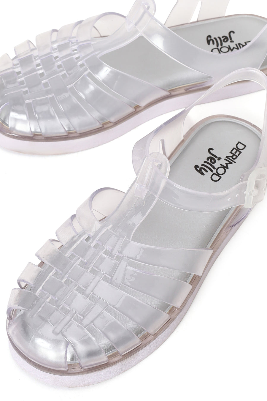 Woman Transparent Buckled Jelly Sandal