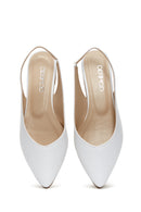 Women's White Open-Back Ballerinas | Derimod