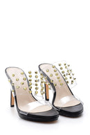 Women's Studded Detailed Heeled Slippers | Derimod