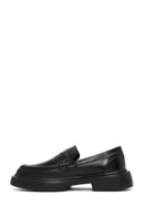 Men's Black Leather Loafer | Derimod