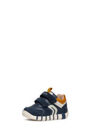 Geox Baby Boy Navy Blue Iupidoo Banded Leather Sneakers | Derimod