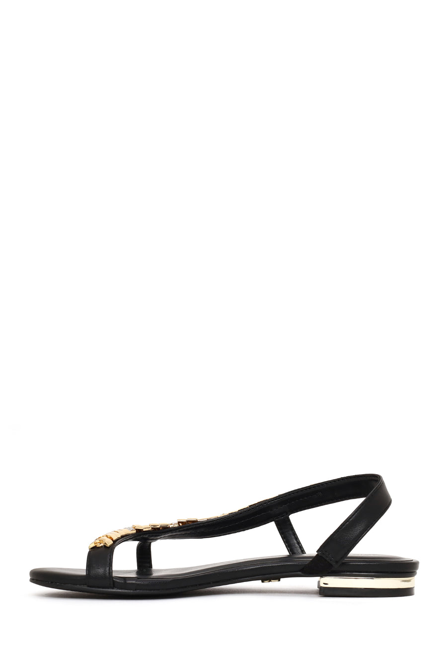Woman Black Stone-Embellished Sandal