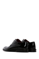 Men's Black Laced Patent Leather Classic Shoes | Derimod