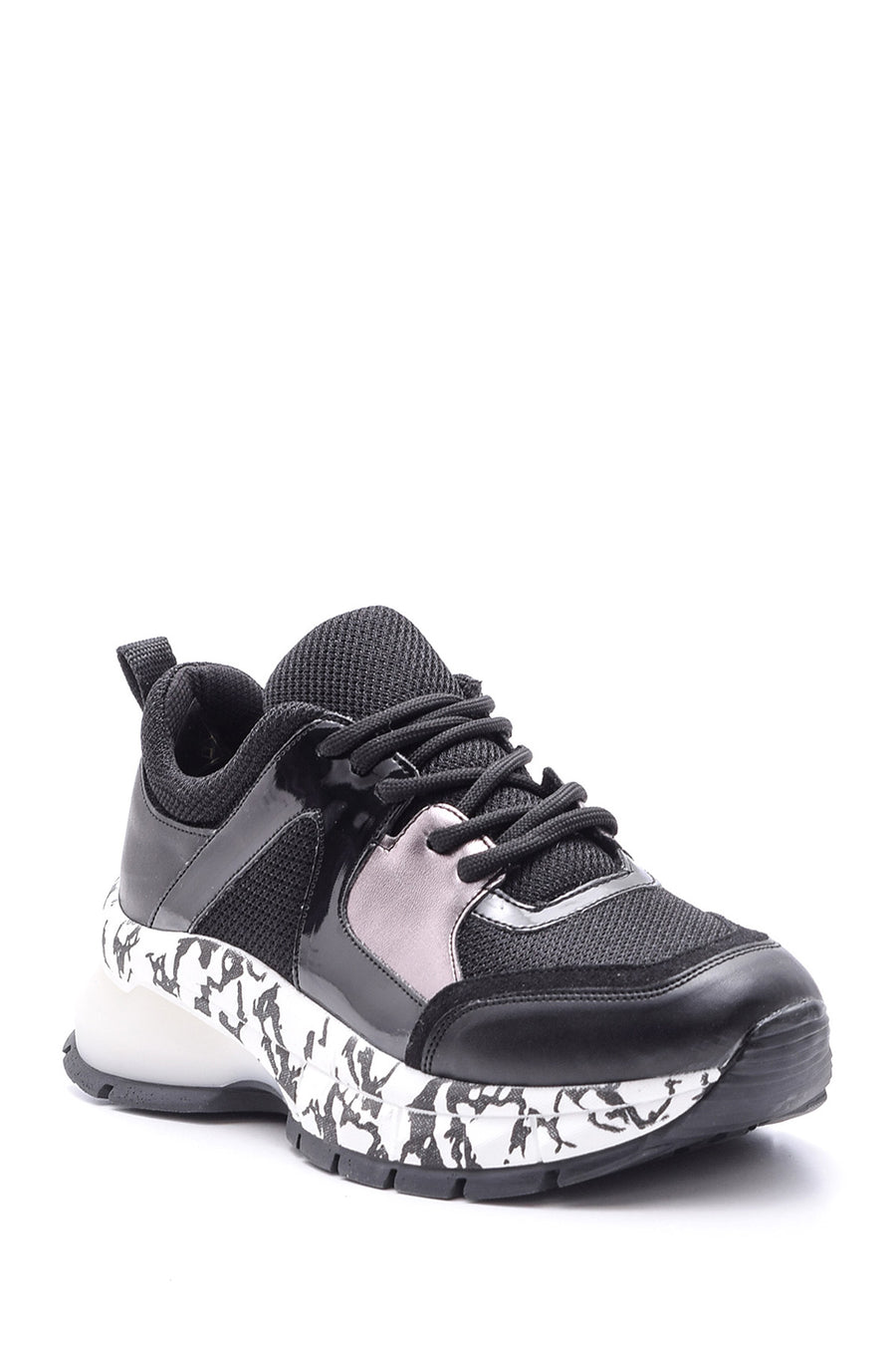 Women's High-Sole Patterned Sneaker