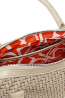 Woman Cream Long-Strap Braided Shoulder Bag | Derimod