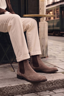 Male Mink Suede Chelsea Boots | Derimod