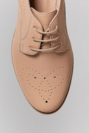 Beige Women's Leather Shoes | Derimod