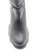 Women's Leather Thick Soled Boots | Derimod