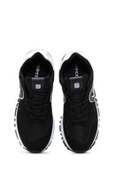 Men's Black Suede Leather Sneaker | Derimod