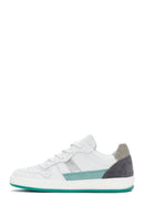 Women's White Lace-Up Leather Sneaker | Derimod