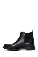 Men's Black Leather Casual Chelsea Boots | Derimod