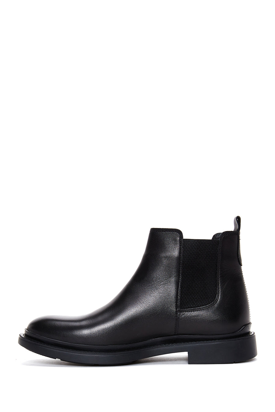 Male Black Leather Chelsea Boots