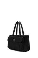 Woman Black Classic Shoulder Bag with Long Strap | Derimod