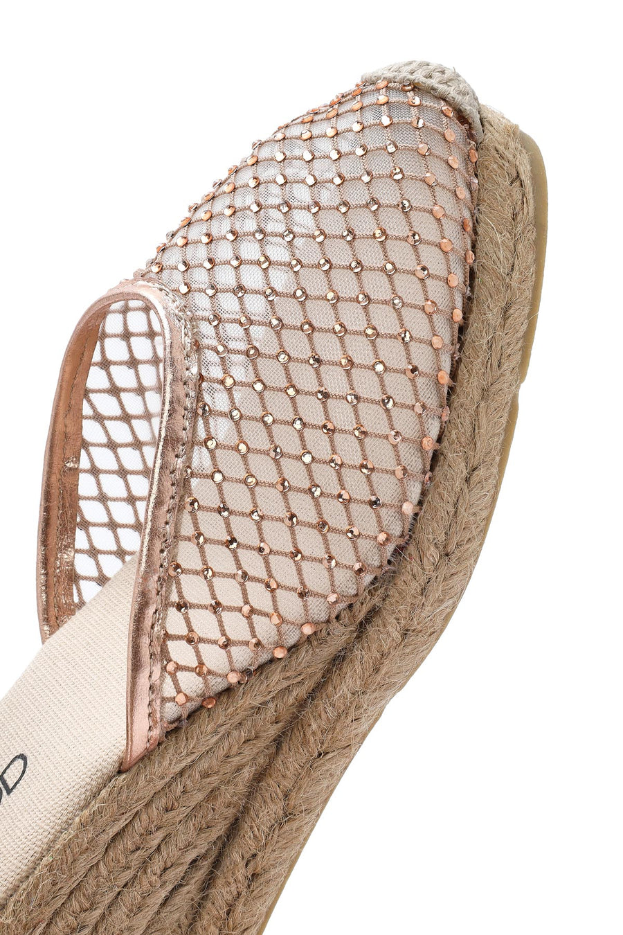 Women's Gold Ankle Buckle Wedge Heel Espadrille Sandals