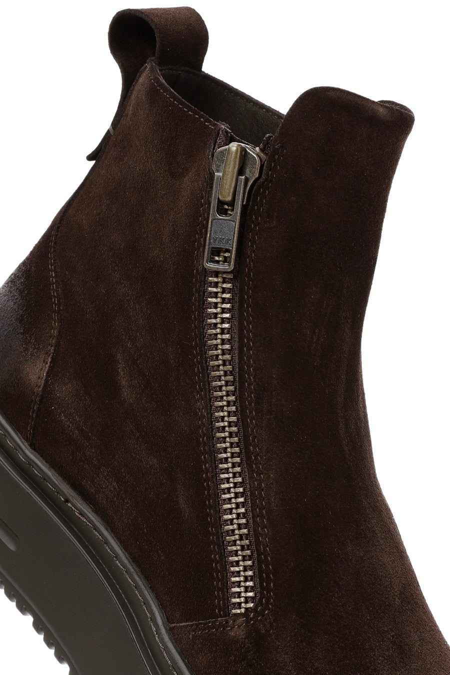 Men's Brown Double Zipper Suede Leather Casual Boots
