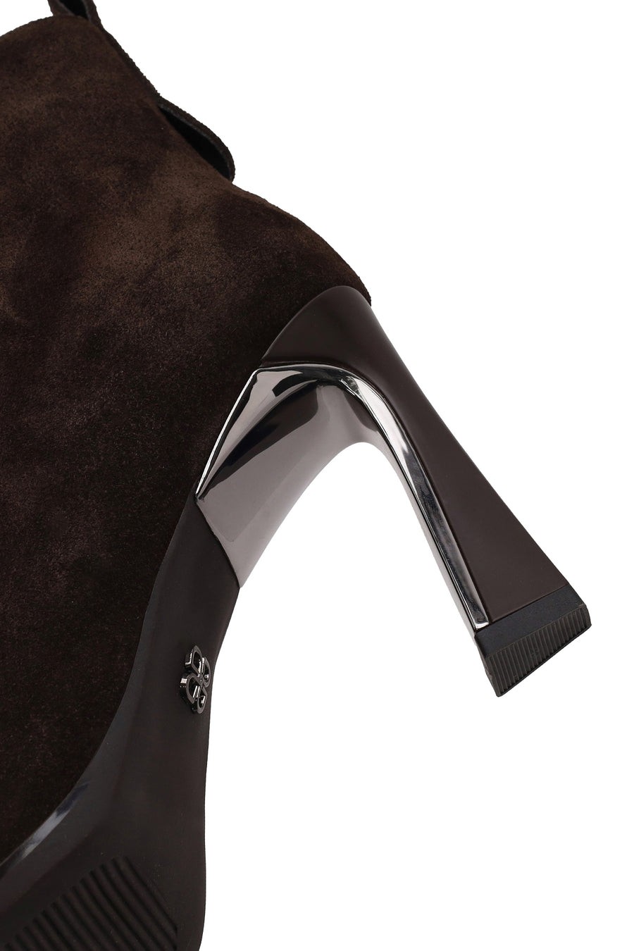 Woman Brown Zip Closure Heeled Suede Boots