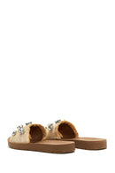 Women's Beige Stone Slippers | Derimod