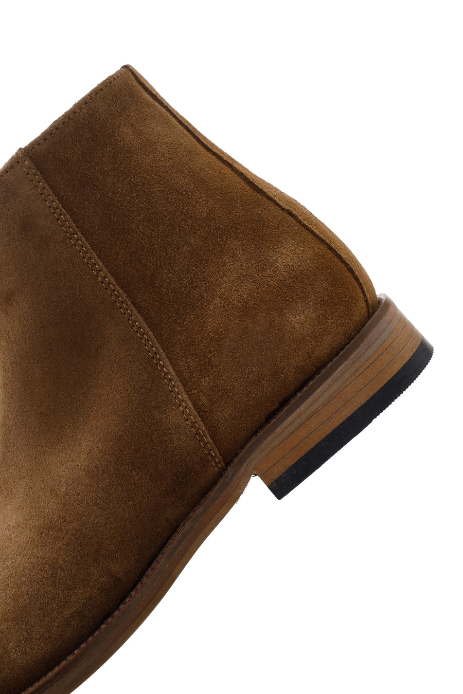 Men's Tan Suede Leather Zippered Boots