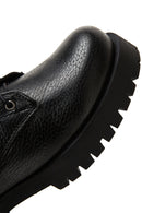 Women's Black Leather Thick Soled Boots | Derimod