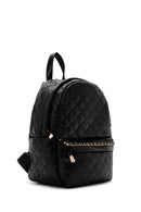 Women's Black Quilted Backpack | Derimod