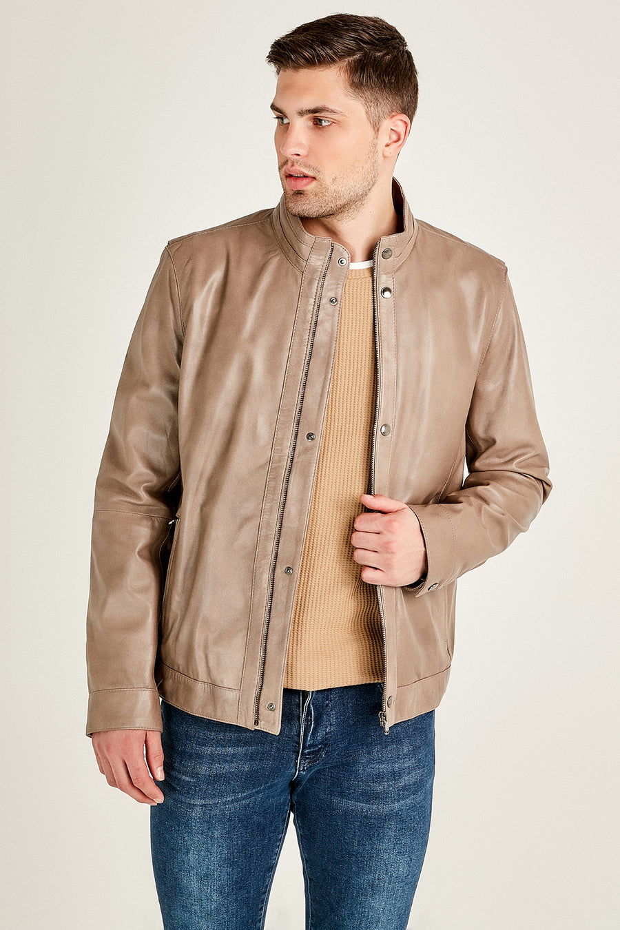 Fabian Men's Leather Jacket 19SGE632847 | Derimod