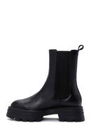 Women's Black Leather Chelsea Boots | Derimod