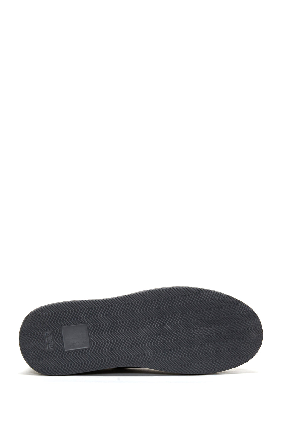 Men's Black Leather Thick Soled Sneaker