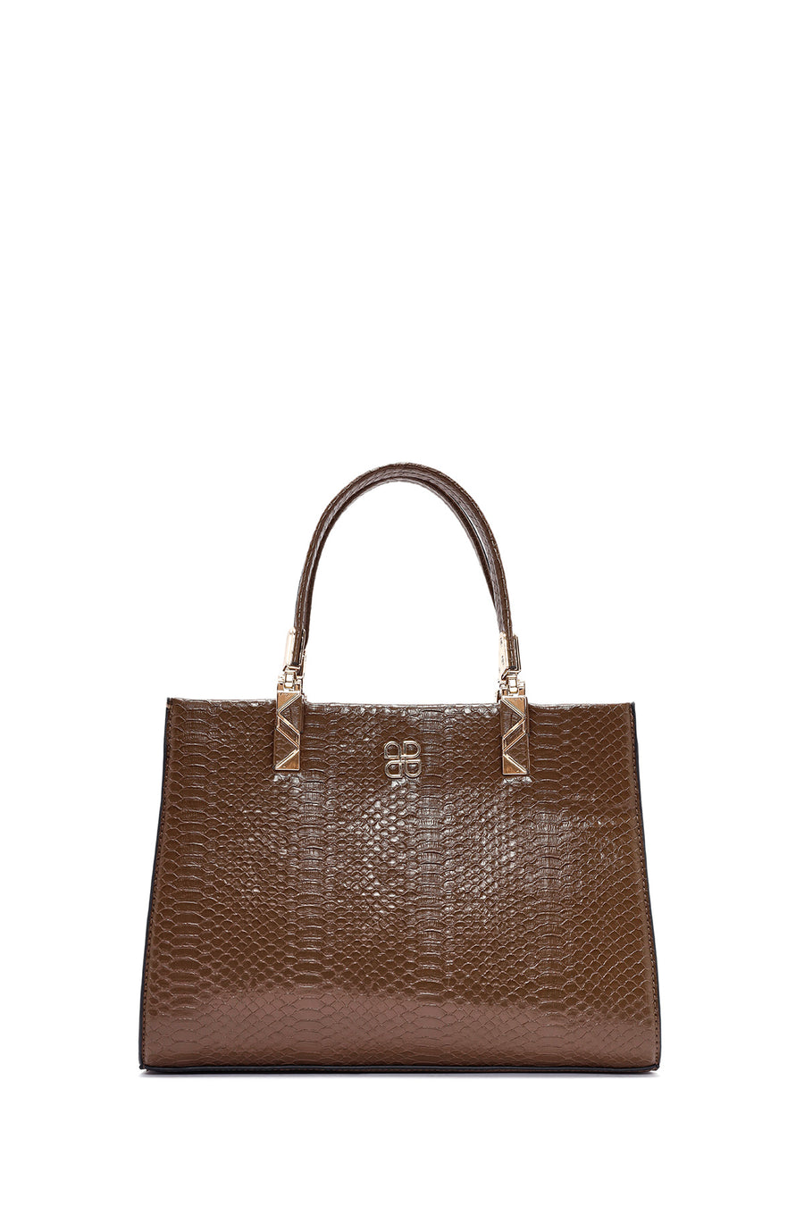 Women's Brown Long Strap Printed Handbag