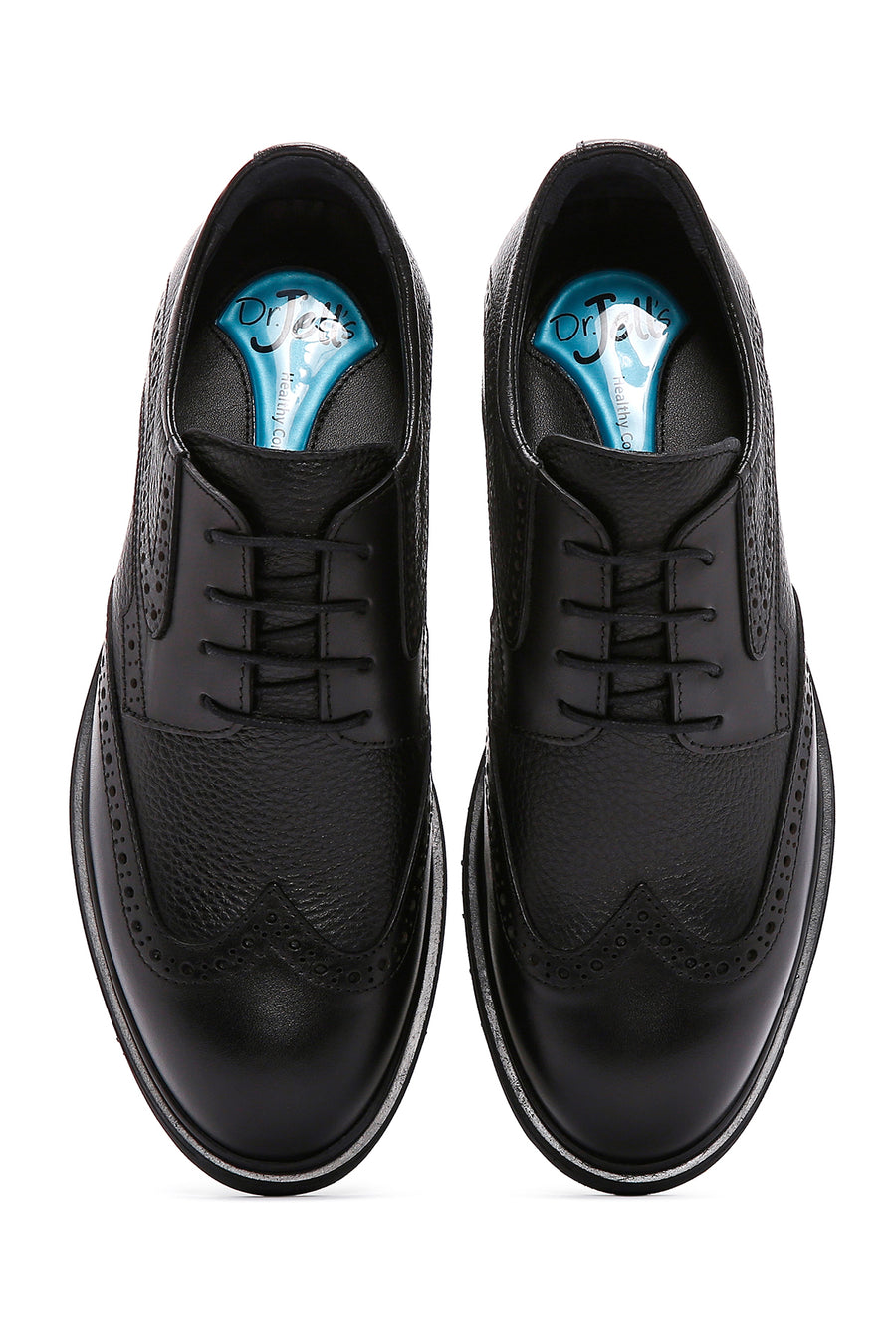 Men's Black Laced Leather Classic Shoes