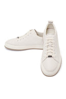 Erkek Beyaz Bağcıklı Deri Sneaker | Derimod
