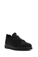 Men's Black Lace-up Leather Sneaker | Derimod