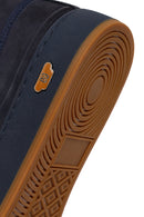 Male Navy Lace-up Nubuck Leather Sneaker | Derimod