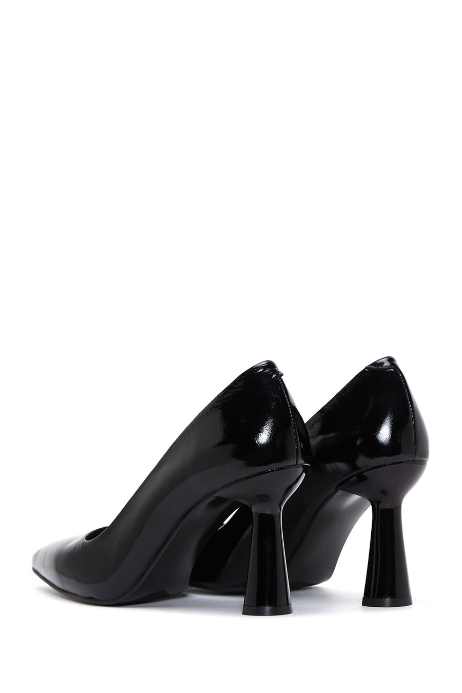 Women's Black Patent Leather Thin Heel Stiletto
