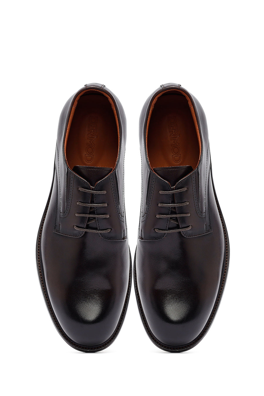 Men's Brown Lace-Up Leather Classic Shoes