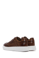 Men's Tan Thick Sole Lace Up Leather Sneaker | Derimod