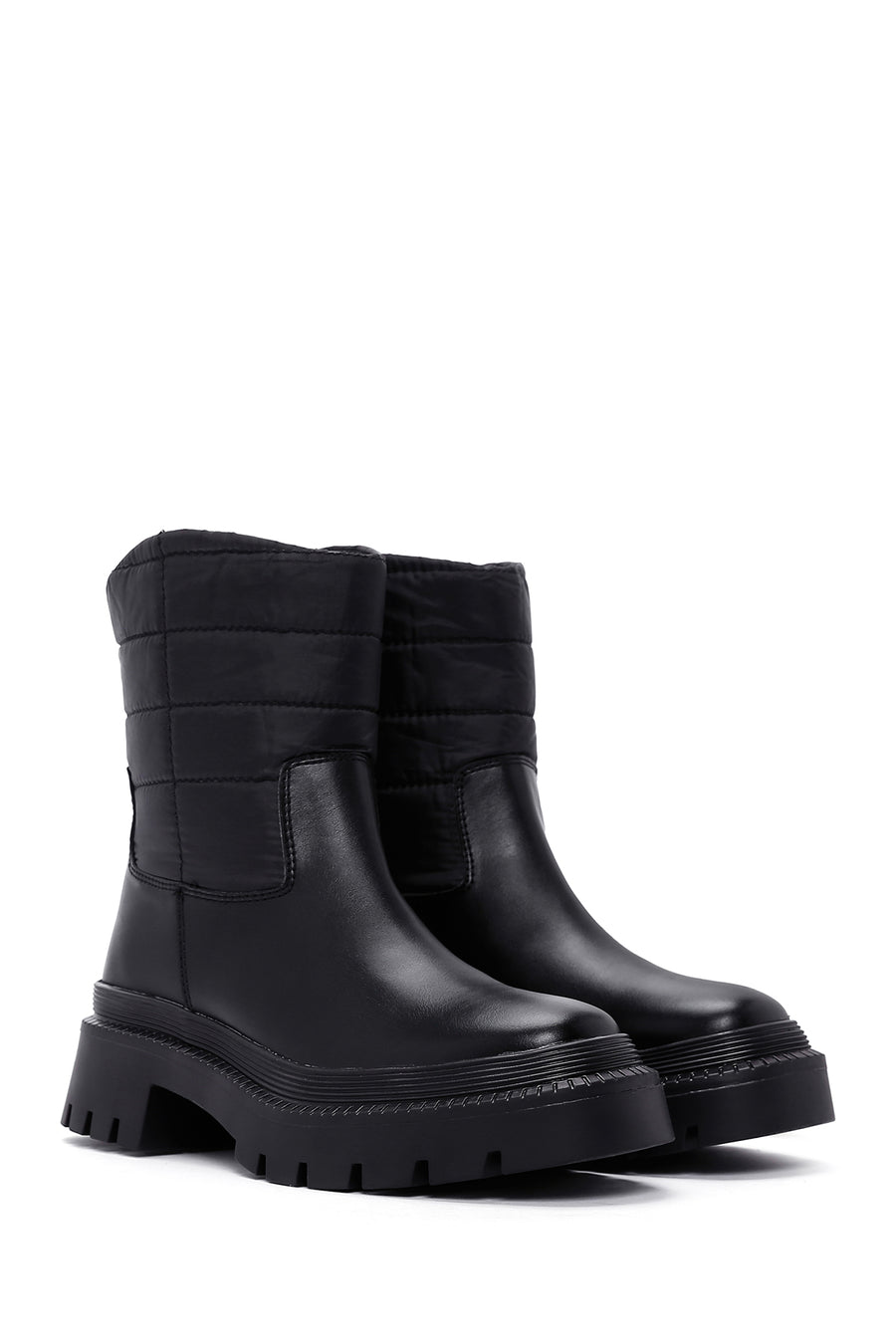 Women's Black Thick Soled Casual Boots