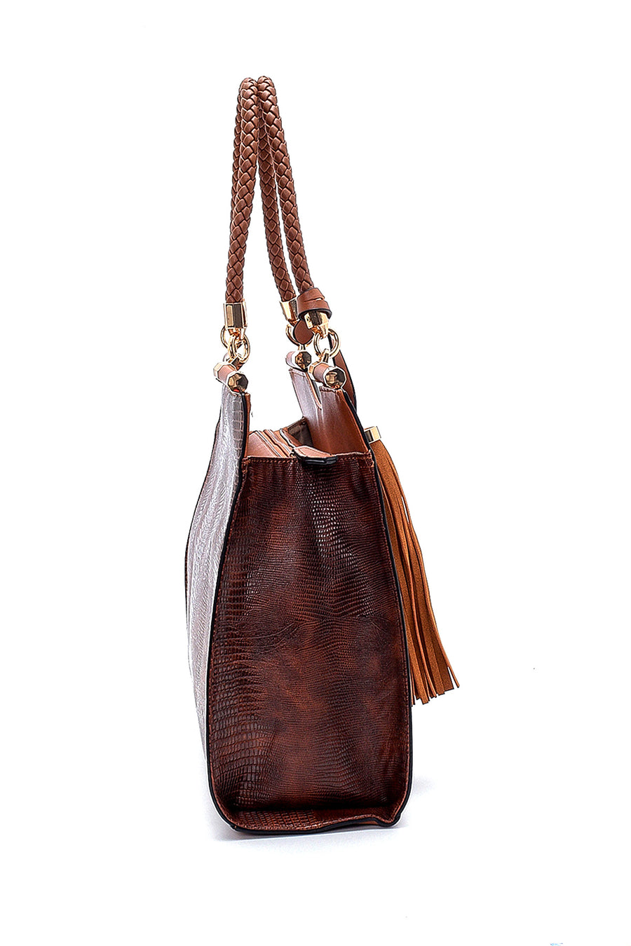 Women's Snakeskin Patterned Shoulder Bag