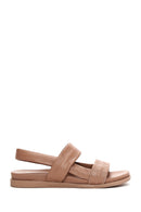 Women's Mink Leather Comfort Sandals | Derimod