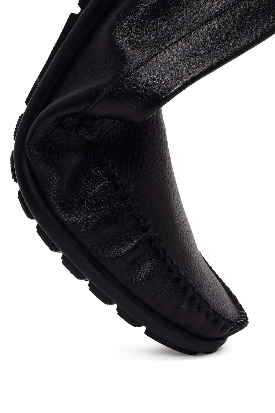 Male Black Leather Loafer