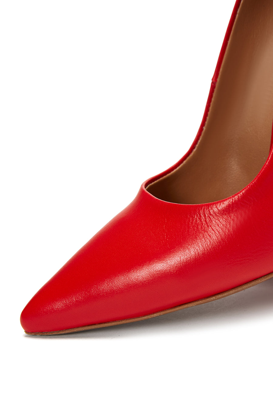 Women's Red Leather Stiletto