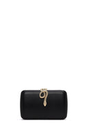 Woman Black Accessory-Detail Long Chain-Strap Mini Evening Clutch Bag | Derimod