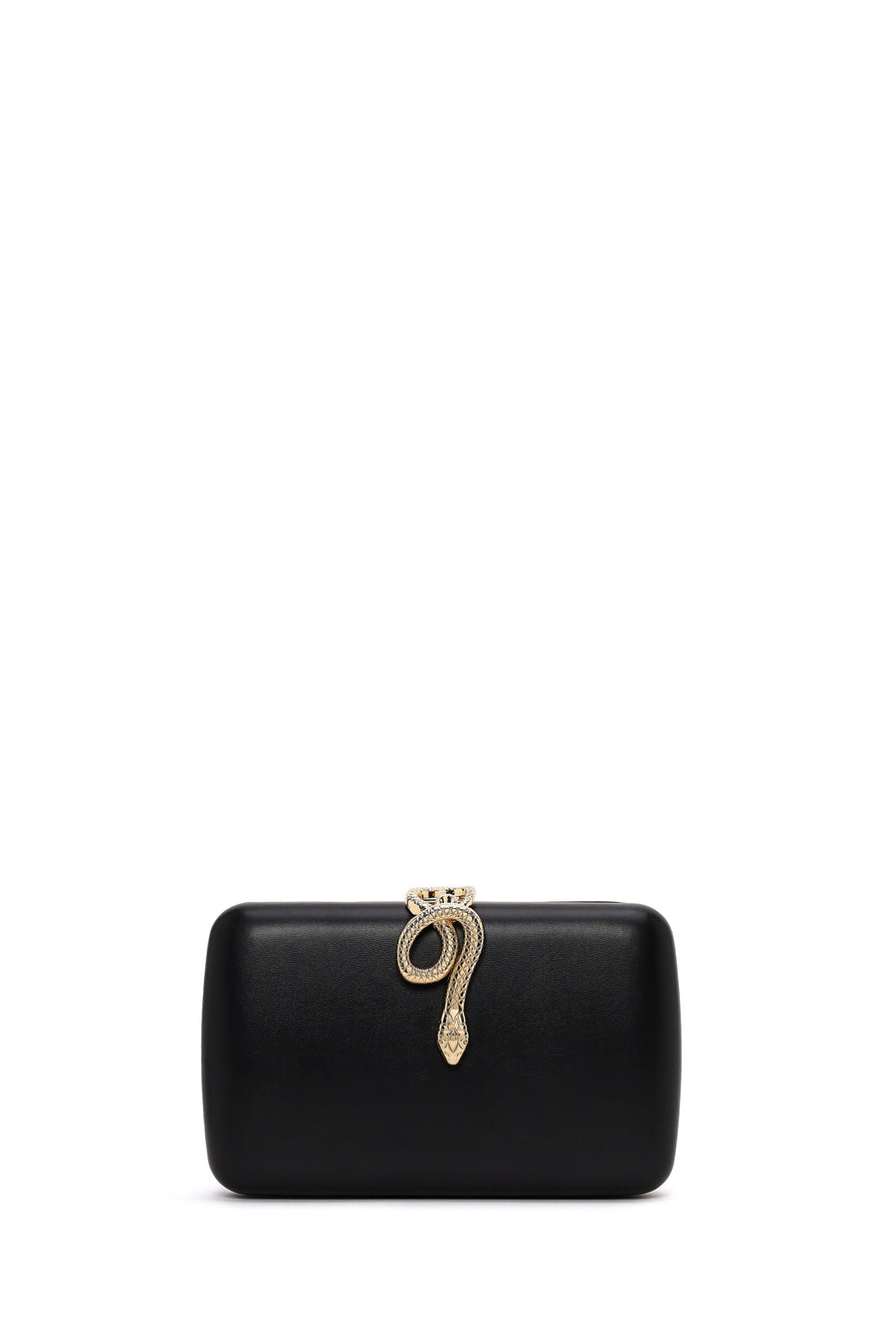 Woman Black Accessory-Detail Long Chain-Strap Mini Evening Clutch Bag