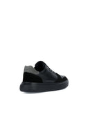 Geox Erkek Siyah Deiven Bağcıklı Deri Sneaker | Derimod