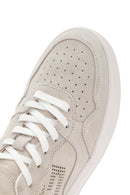 Alberto Guardiani Men's Beige New Era Lace-Up Leather Sneakers | Derimod